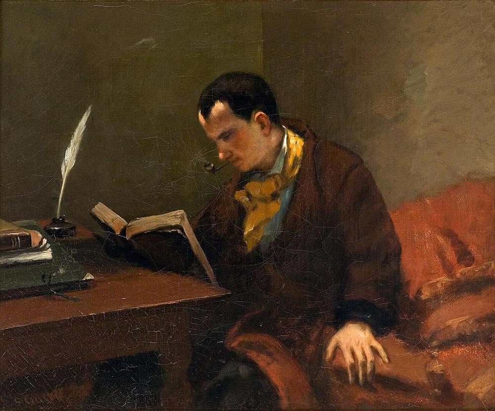 Portrait of Baudelaire in 1848 by Gustave Courbet