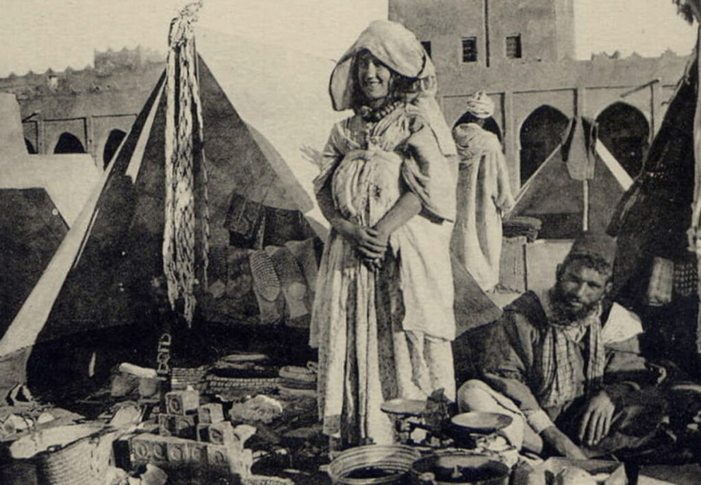 A Jewish merchant in the souk of Ksar Es Souk, formerly Errachidia.