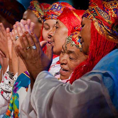 Amazigh women dancing Ahwach