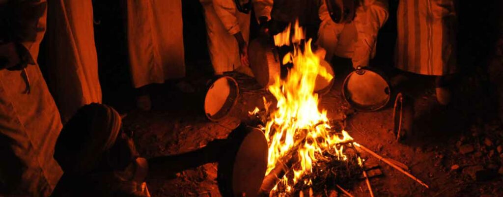 The fire that warms Ahwach's musical instruments