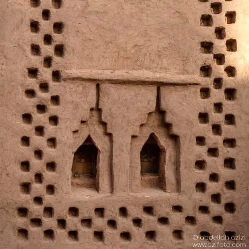 Architectural details in Aït Ben Haddou — Photograph by A. Azizi
