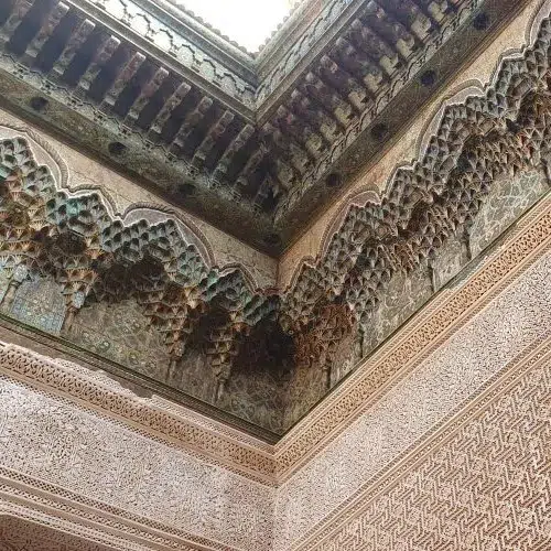 Decorated ceilings in the kasbah of Telouet — Photograph by E. Anglade